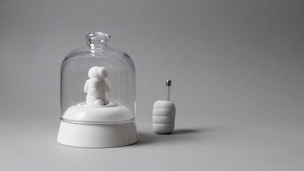 still life space assortment with astronaut