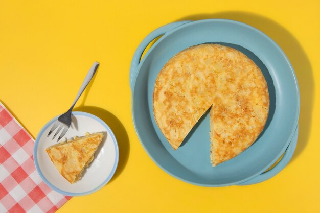 Still life of spanish tortilla