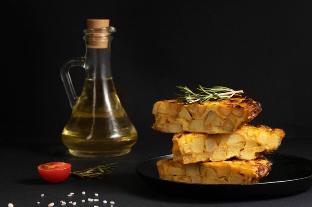 Free photo still life of spanish tortilla