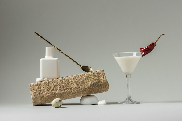 Free Photo still life of stacked aesthetic objects
