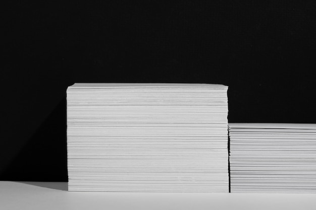 Free photo still life of stacks of papers and documents