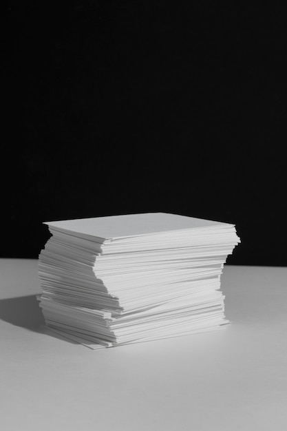 Free photo still life of stacks of papers and documents