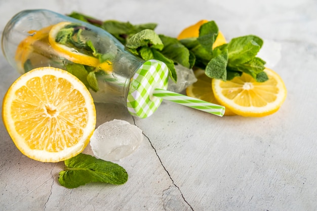 Still life of summer lemonade