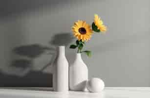 Free photo still life of sunflower bouquet