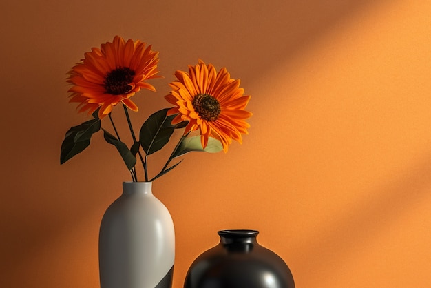 Free photo still life of sunflower bouquet