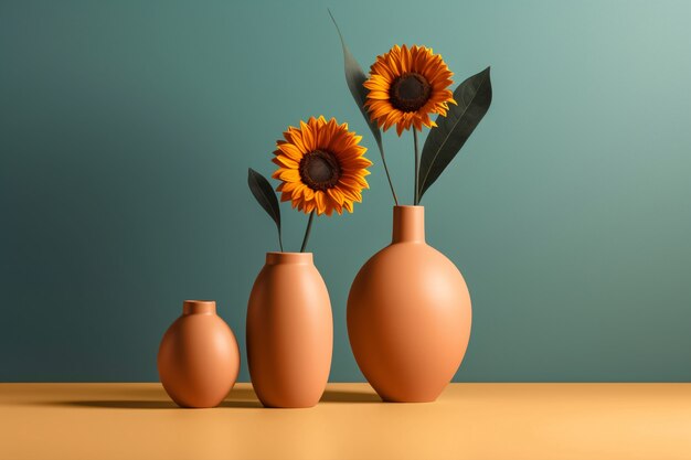 Still life of sunflower bouquet