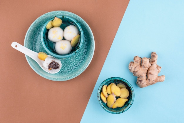 Free photo still life sweet tang yuan assortment