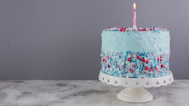 Free photo still life of tasty birthday cake