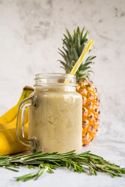 still life of a tasty summer smoothie