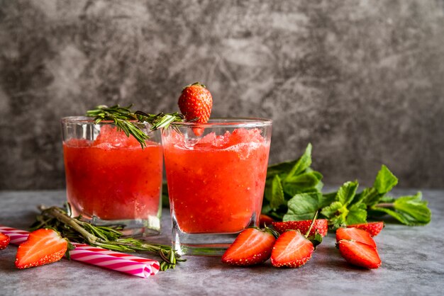 Still life of a tasty summer smoothie