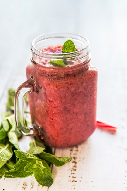 Still life of a tasty summer smoothie