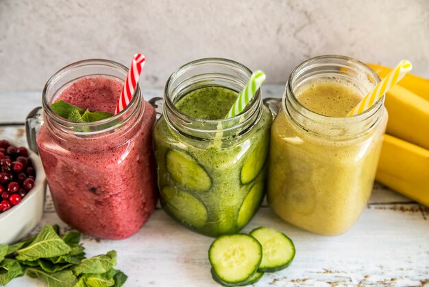 Still life of a tasty summer smoothie