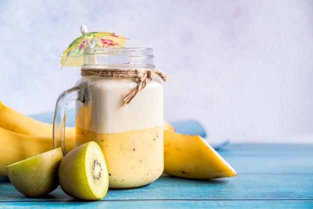 Still life of a tasty summer smoothie