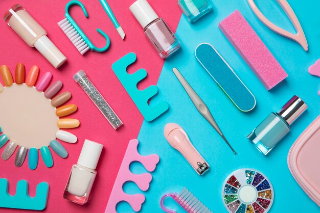Still life of tools for nail art