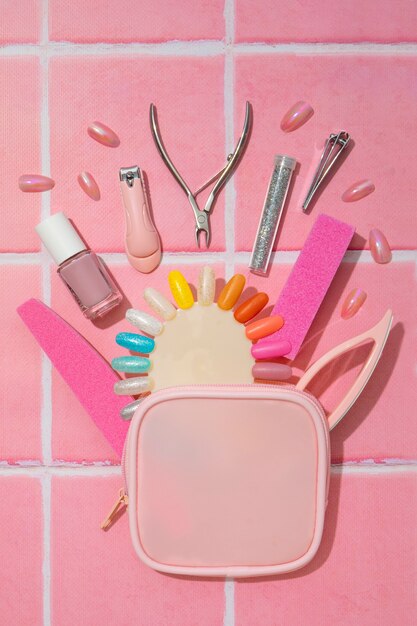 Still life of tools for nail art