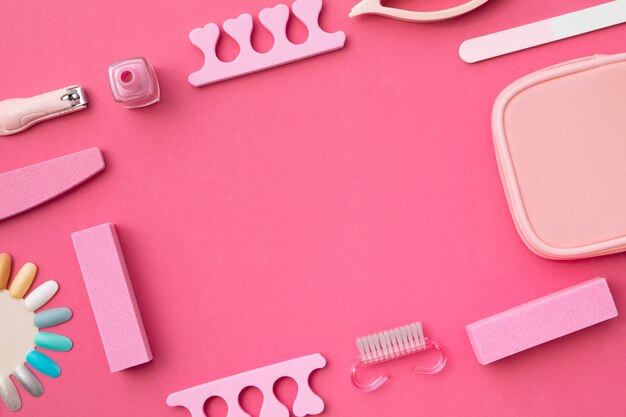 Still life of tools for nail art