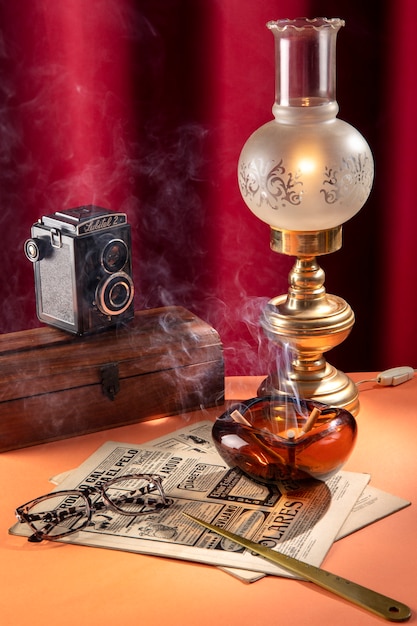 Free photo still life of vintage objects