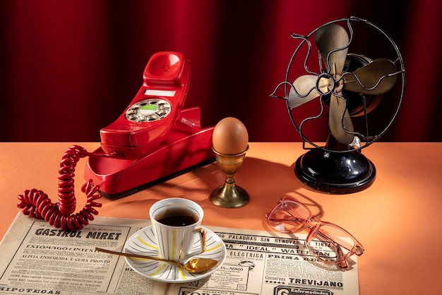 Free photo still life of vintage objects