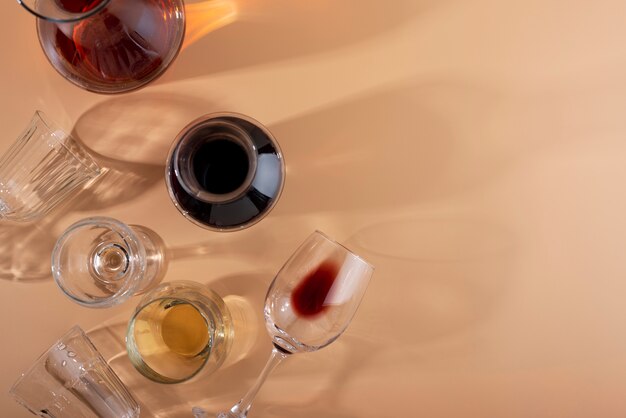 Still life of wine carafe on table