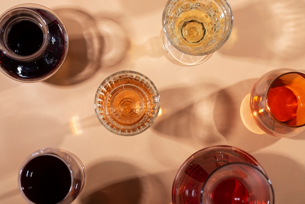 Free photo still life of wine carafe on table