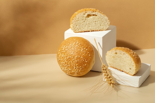 Free photo still life with appetizing bakery food