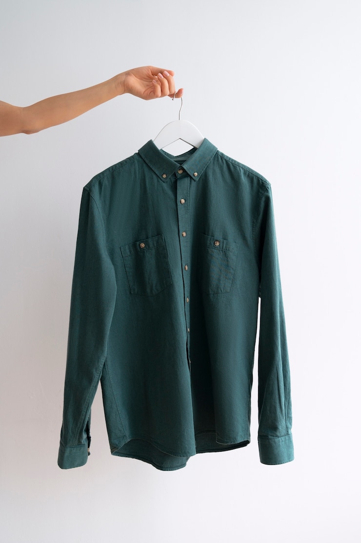 Free Photo still life with classic shirts on hanger