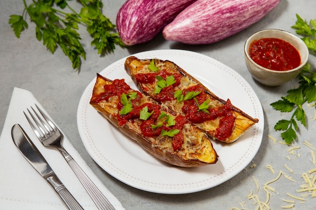 Still life with delicious eggplant