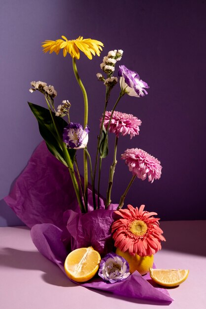 Still life with flower arrangement