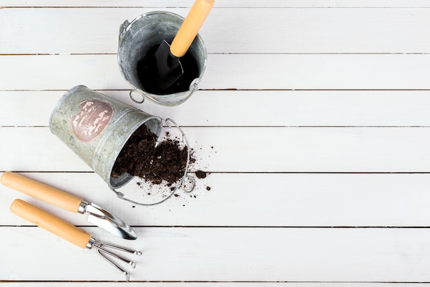 Still life with gardening objects