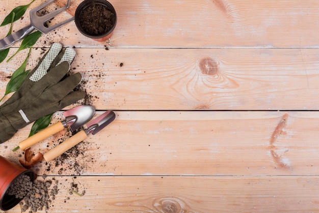 Still life with gardening objects