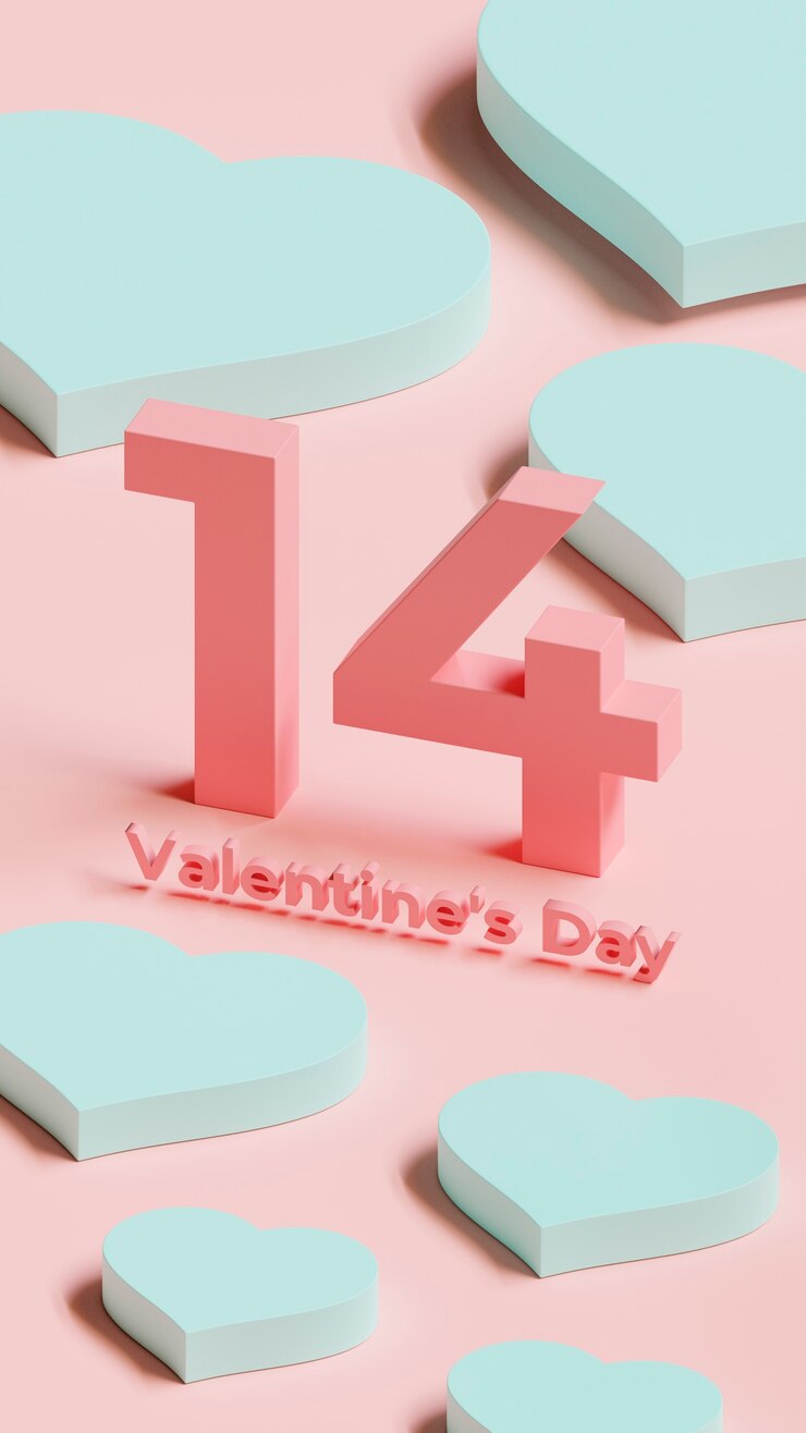 Free Photo still life with the number 14 for valentines sales