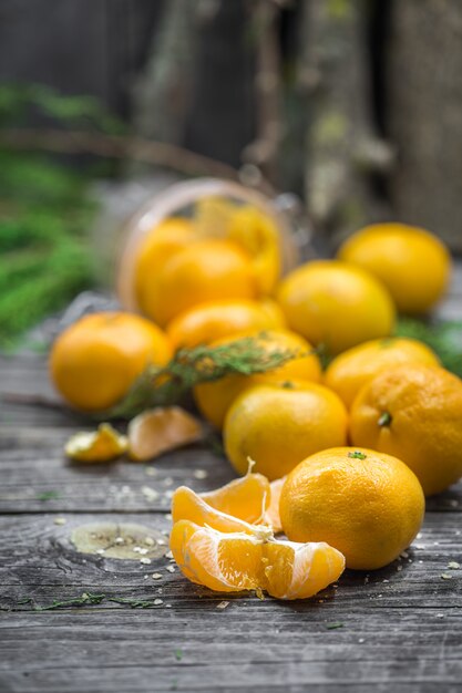 still life with tangerines