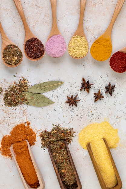 Still life with various spices