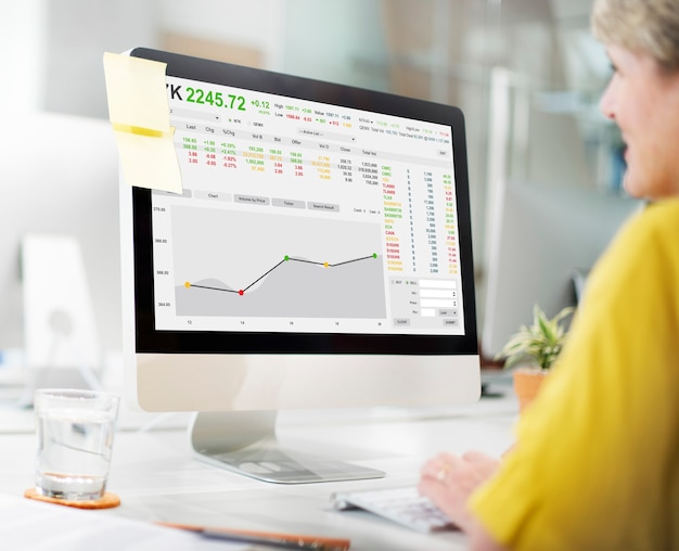Stock exchange trading forex finance graphic concept