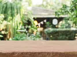 Free photo stone board empty table in front of blurred background