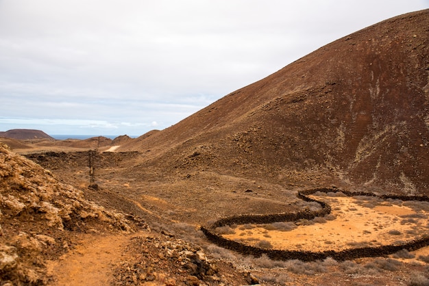 Corral di pietra sul sentiero natura di fuerteventura