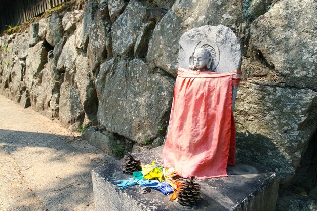 Stone sculpture of buddha