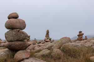 Free photo stones forming shapes