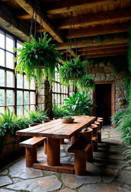 Stones natural room interior design