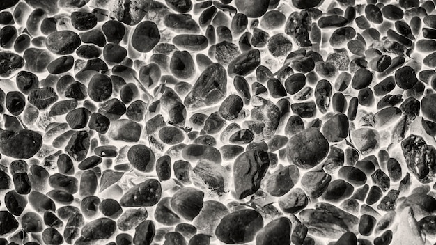 Stones and pebbles negative color