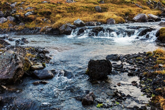 Stones and water