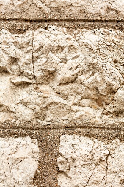 Stones with rough surface and cracks