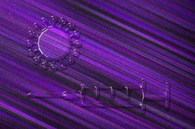 Stop Coronavirus concept, Medical Syringe symbol, Vaccination, violet background