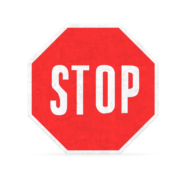 Stop hexagon sign