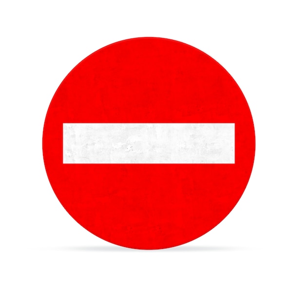 Stop road sign