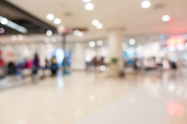 Stores in shopping mall unfocused