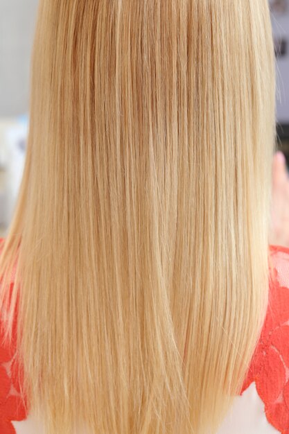 Straight blonde hair