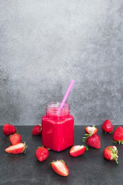 Strawberry fresh smoothie