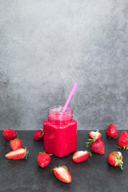 Strawberry fresh smoothie