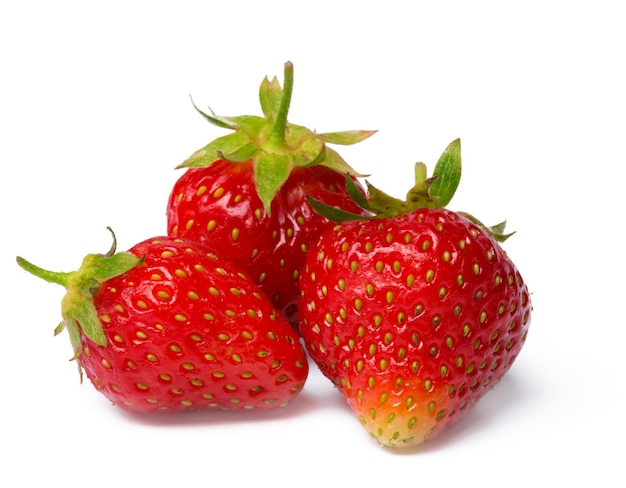 Strawberry isolated on white background close up
